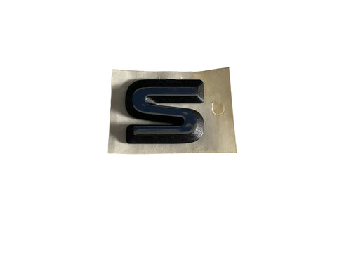 NEU NOS Schriftzug Emblem "S" chrom schwarz Original Opel Vectra A Kadett E