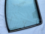 Heckscheibe beheizbar Scheibe hinten grün Opel Senator B Chromrahmen + Dichtung