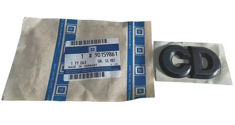 NEU NOS Schriftzug Emblem "CD" hinten schwarz Original Opel Ascona C