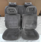 Ausstattung Sitze Vordersitze Rückbank platingrau Velour Original Opel Senator B