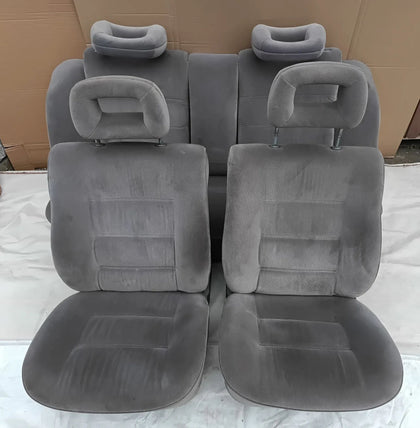 Ausstattung Sitze Vordersitze Rückbank platingrau Velour Original Opel Senator B