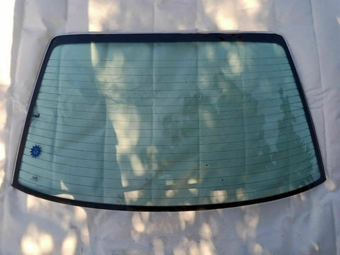 Heckscheibe heizbar Scheibe hinten grün Original Opel Senator B mit Chromrahmen