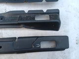 Satz Abdeckung Verkleidung Blende Sitzschienen vorne blau Opel Senator B
