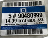 NEU Endkappe Zierleiste Stoßstange hinten Mitte anthrazit Orig Opel Astra F CDX
