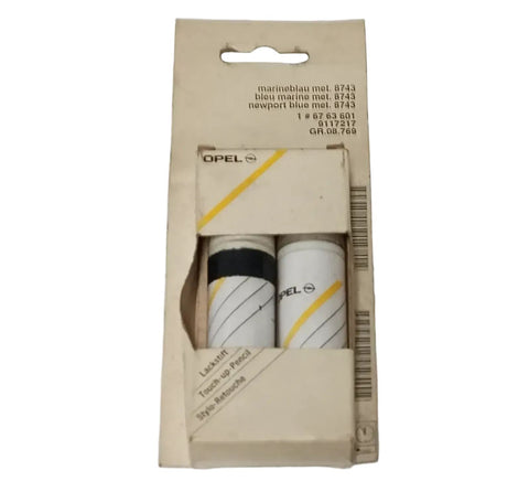 NEU NOS Lackstift Set marineblau metallic 8743 Original Opel 6763601