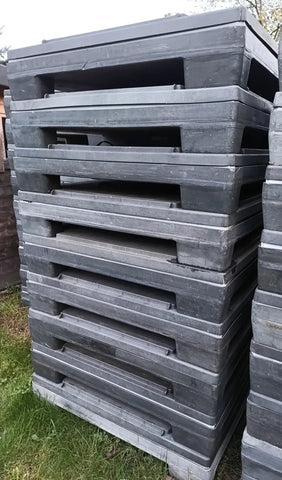 9x Palettenboxen Großbehälter stapelbar Faltbox Bigbox GLT 120x80x95 KTP QuadDuo