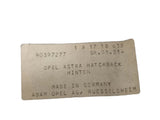 NEU NOS Satz Schmutzfänger Spritzlappen hinten Original Opel Astra F CC