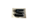 NEU NOS Schriftzug Emblem "S" chrom schwarz Original Opel Vectra A Kadett E