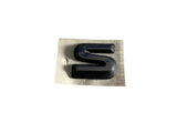 NEU NOS Schriftzug Emblem "S" chrom schwarz Original Opel Vectra A Kadett E