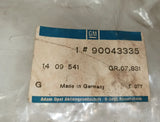 NEU Eckblende Stoßtange vorne rechts schwarz Original Opel Rekord E 90043335