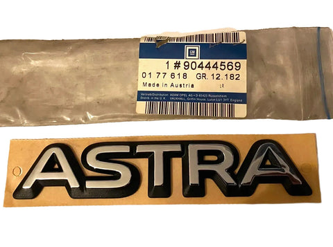 NEU NOS Schriftzug Emblem "Astra" Heckklappe hinten Original Opel Astra F