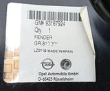 NEU Kotflügel vorne rechts schwarz Original Opel Meriva B