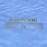 NEU NOS Schriftzug Aufkleber silber Tür Kotflügel Original Opel Manta B GSi