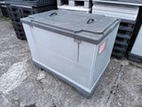 9x Palettenboxen Großbehälter stapelbar Faltbox Bigbox GLT 120x80x95 KTP QuadDuo