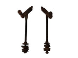 Set 2 x Zugstreben + Halter vorne Vorderachse Original Opel Rekord C Commodore A
