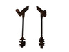 Set 2 x Zugstreben + Halter vorne Vorderachse Original Opel Rekord C Commodore A