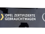 Schild Reklame Werbeschild "OPEL ZERTIFIZIERTE GEBRAUCHTWAGEN" 108,5 x33 cm