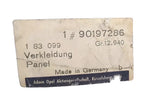 NEU Seitenwand Seitenteil rechts hinten außen Original Opel Kadett E CC 2/3-trg