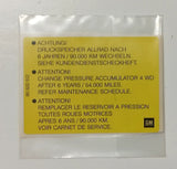 NEU Aufkleber Etikett Vorratsbehälter Verteilergetriebe Original Opel Vectra A