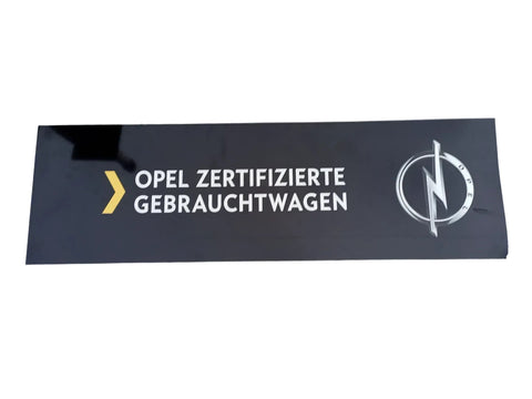 Schild Reklame Werbeschild "OPEL ZERTIFIZIERTE GEBRAUCHTWAGEN" 108,5 x33 cm