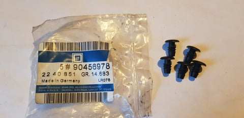 NEU 5 Clips Klammern Teppich an Rücksitz hinten Original Opel Astra G H