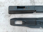 Satz Abdeckung Verkleidung Blende Sitzschienen vorne blau Opel Senator B