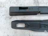 Satz Abdeckung Verkleidung Blende Sitzschienen vorne blau Opel Senator B
