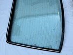 Heckscheibe beheizbar Scheibe hinten grün Opel Senator B Chromrahmen + Dichtung