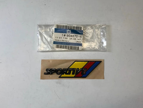 NEU NOS Schriftzug Emblem "Sportive" Kotflügel vorne Original Opel Astra F