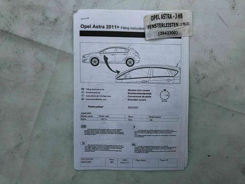 NEU Satz Zierleisten Fensterleisten für Opel Astra H CC Schrägheck
