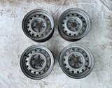 Satz 4 Stahlfelgen 6Jx14H2 ET22 silber Original BMW 5er E28 6er E24 36111123703