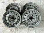 Satz 4 Stahlfelgen 6Jx14H2 ET22 silber Original BMW 5er E28 6er E24 36111123703