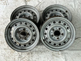 Satz 4 Stahlfelgen 6Jx14H2 ET22 silber Original BMW 5er E28 6er E24 36111123703