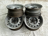 Satz 4 Stahlfelgen 6Jx14H2 ET22 silber Original BMW 5er E28 6er E24 36111123703