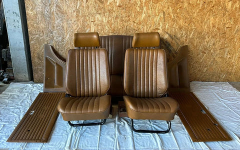 Ausstattung Sitze Rückbank Türpappen beige braun Kunstleder Opel Kadett C City