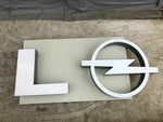 Reklametafel Werbetafel Leuchtschild Schriftzug Opel Autohaus Logo >4Meter Länge
